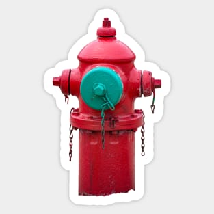 Red Traverse City Iron Works Smooth Hydrant Sticker